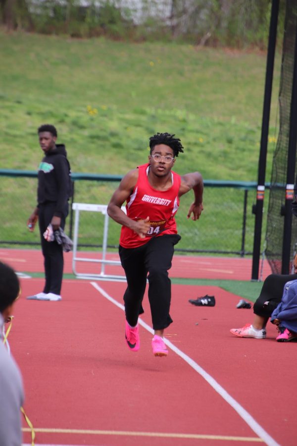 Victor Wilkins 26 at the CRAL Outdoor Track and Field Championship.
