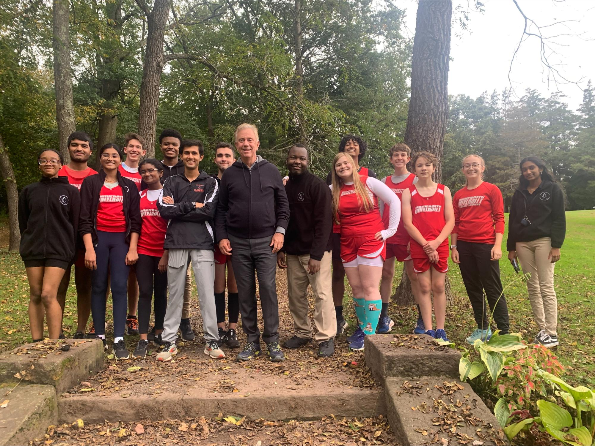 Cross Country Team runs into the governor at Elizabeth Park ...