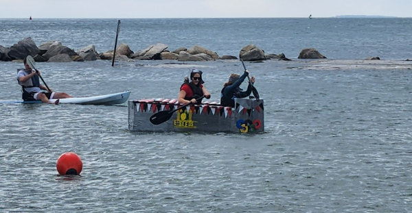 UHSSE ECE Marine Science Class Wins People's Choice Award in UConn Cardboard Boat Race