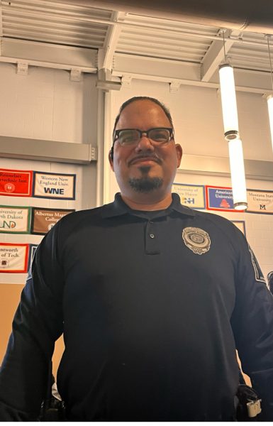 Security officer works hard to keep students and staff safe every day.